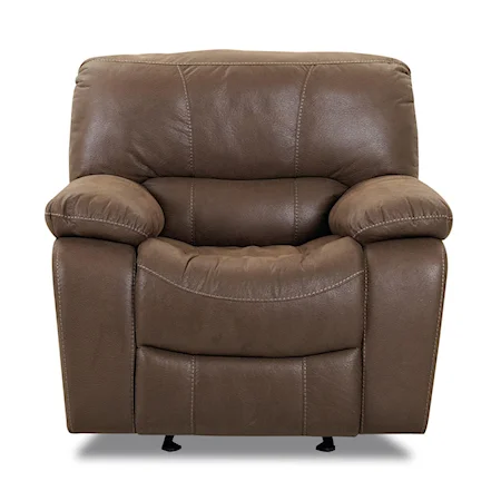 Casual Power Reclining Chair with Bucket Seat and Padded Chaise